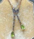 Edwardian Peridot And Diamond Pendant.